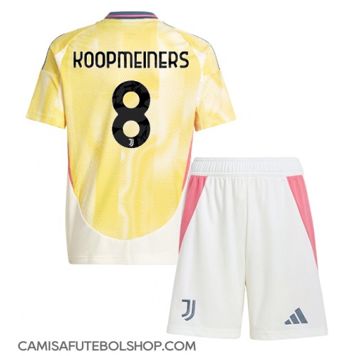 Camisa de time de futebol Juventus Teun Koopmeiners #8 Replicas 2º Equipamento Infantil 2024-25 Manga Curta (+ Calças curtas)